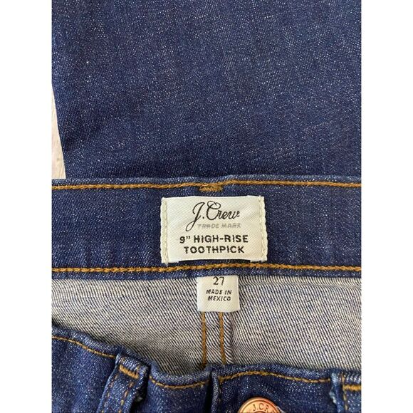 J. Crew High Rise Toothpick Distressed Jeans Sz 27 - Picture 3 of 3